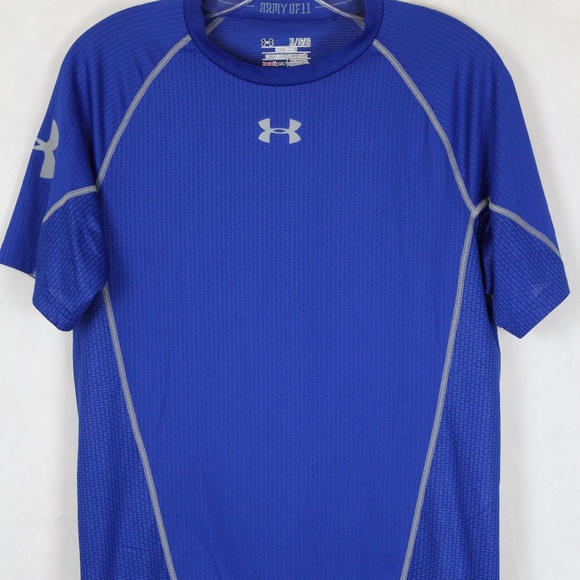Under Armour Other - Under Armour Army Of 11 Fitted Blue HeatGear Shirt